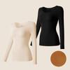 2er Pack Damen Thermo-Unterwäsche - Nahtlose spurenlose Unterhemden, Leichte warme Basisschicht geeignet für Herbst und Winter