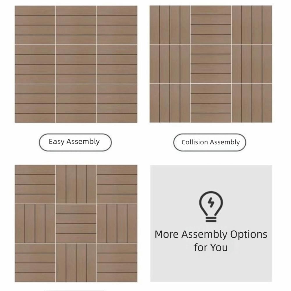 Anti-corrosion Balcony Flooring Waterproof Garden Flooring DIY Splicing Floor Boards  Renovation