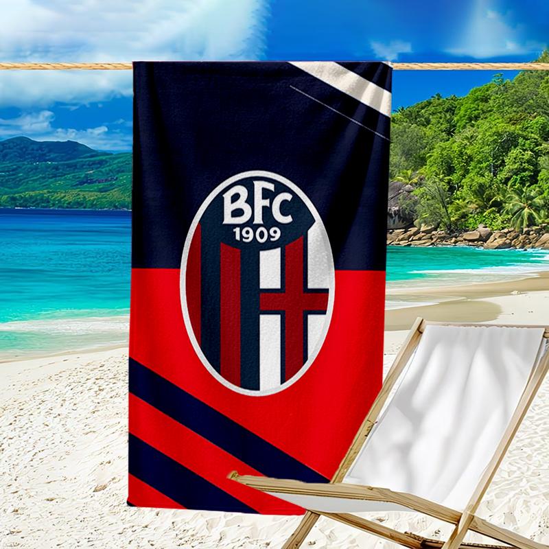 Football Bologna Beach Towel - Soft, Absorbent Microfiber, Lightweight, Ideal for The Beach, Parties, Travel, Camping Fan Gifts