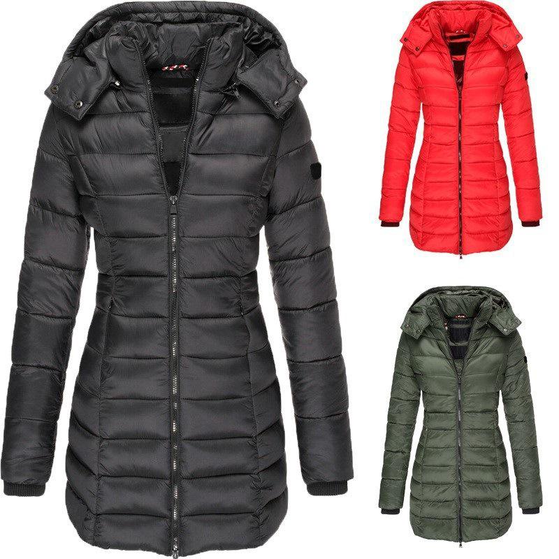 

New Arrival: Korean Style Women s Winter Long Slim Warm Cotton Coat W172 L
