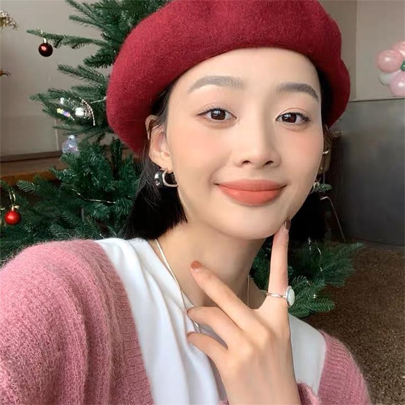 

Minimalist Wide-Face Copper Hoop Earrings: Simple, Versatile, High-End Cold Style for Women срібний