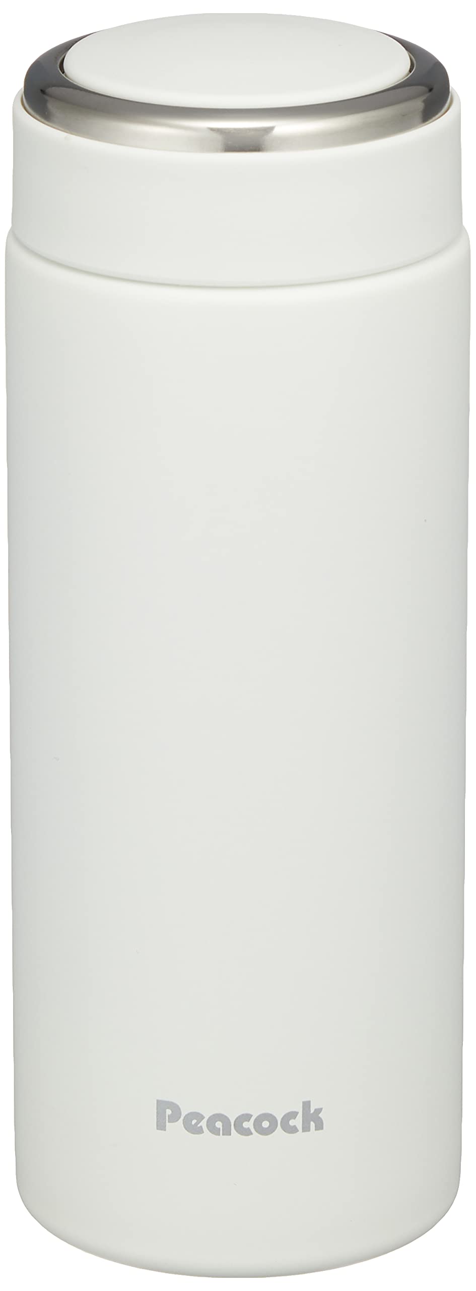 

Peacock Water Bottle Mug Bottle Capacity Vacuum Insulated Double Wall Sports Drink Compatible Thermos Silky White W Cold/Hot 0.35L AKW-35