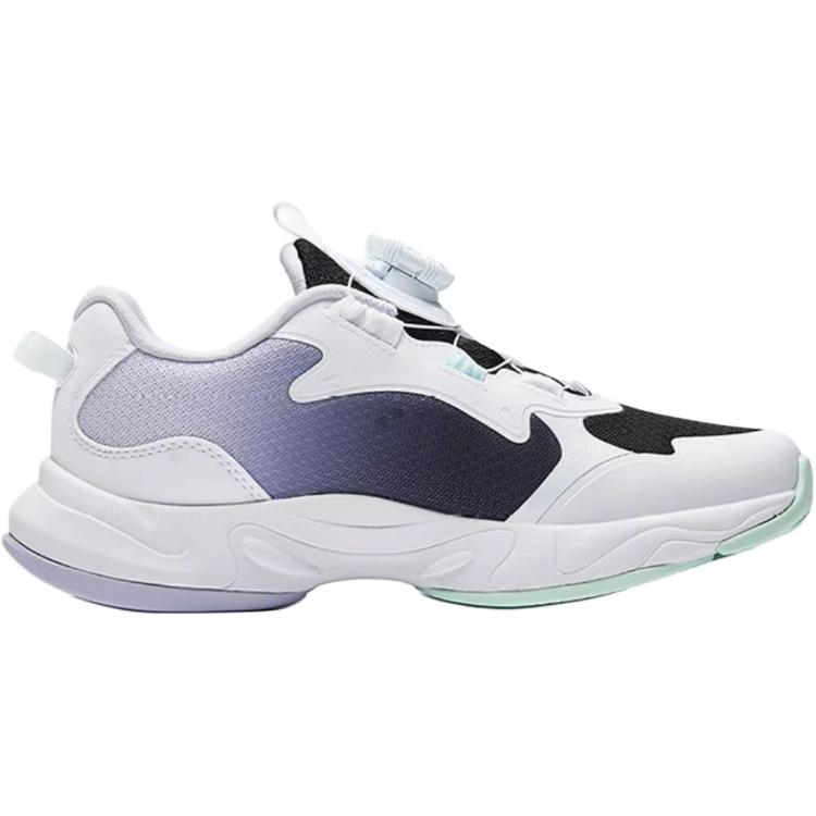 Anta Kids Fabric Comfortable Versatile Running Shoes Men Sneakers White Black 322445512-3