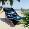 Starry Night Sky with Moon and Clouds Beach towel quick-drying for travel outdoor sports jogging beach and swimming
