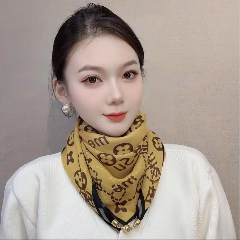 Spring & Autumn Influencer Silk Scarf: Trendy, Versatile, Elegant Style for Ladies