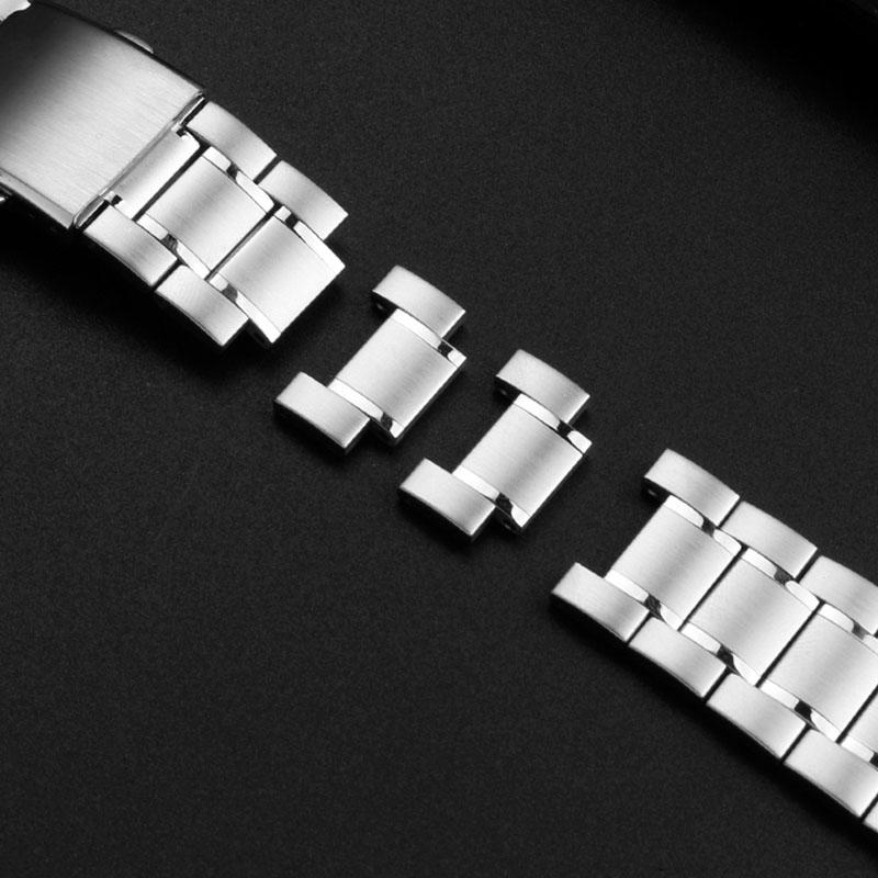 19mm 21mm Para Swatch pulsera de metal de núcleo sólido cadena de reloj cóncava convexa YVS400 451 YVB404 hombres de hierro mujeres banda de reloj de acero