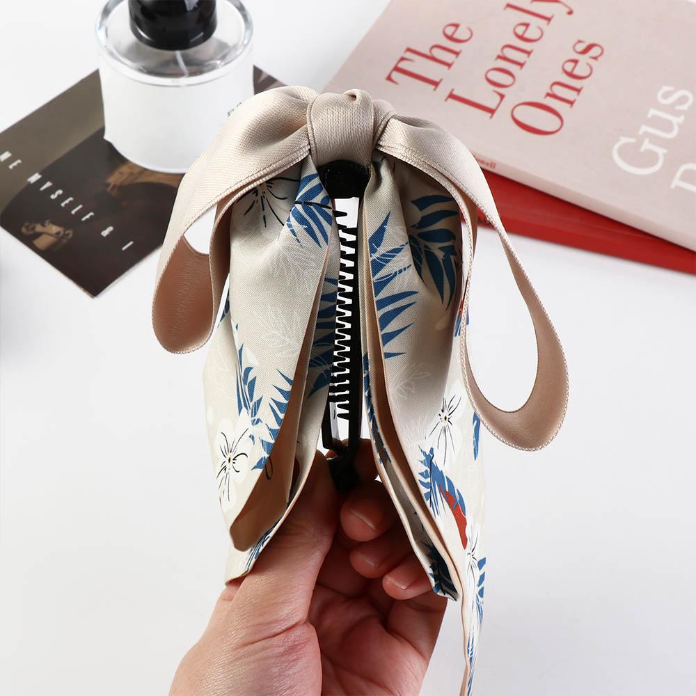 Vintage Süße Bananenklammer Schleife Haarspangen für Frauen Vertikale Klammer Seidenschal Schleifenknoten Haarspange Mode Haarschmuck