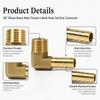 1pc Brass Pagoda Hose Barb Elbow Fitting 16/19/25mm 3/4" Thread Pipe Connector for Fuel Air Water Line - Universal Fit