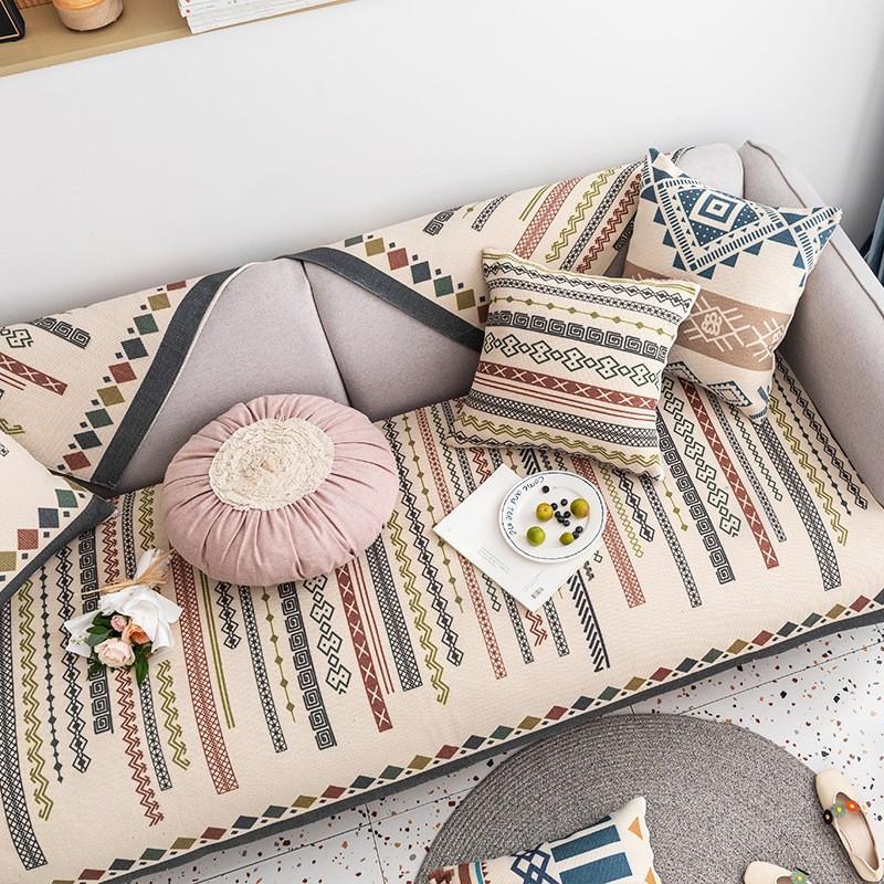 Etnické bavlněné a lněné polštáře na pohovku, Polštáře pro všechna roční období, Bohémské sedáky, Potahy na pohovku, Ručníky