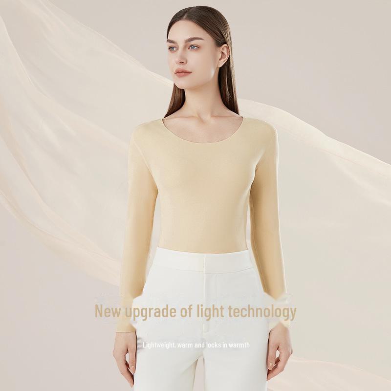 Dámský antibakteriální bezešvý termotop 7A – Kulatý výstřih, tenký, základní vrstva pro podzim/zimu.