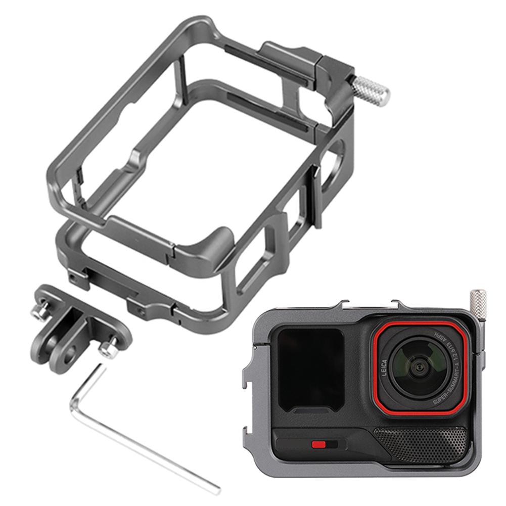 Aluminiumrahmenkäfig mit Blitzschuh-Kamerarahmengehäuse Rahmenkäfig für Insta360 Ace Pro 2 für Insta360 Ace/Insta360 Ace Pro