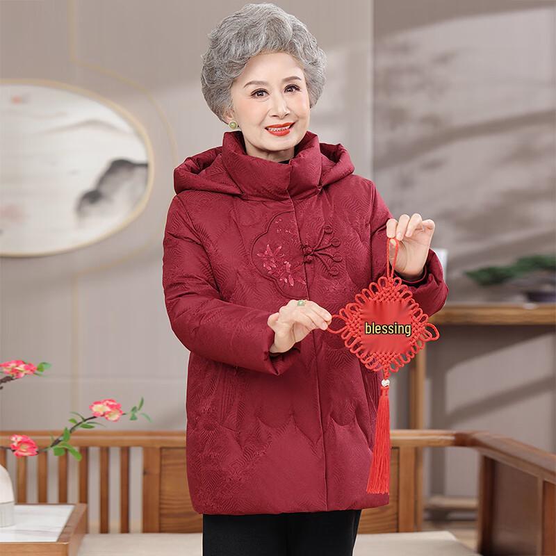 Ronghua Women's Hooded Plus Size Duck Down Winter Coat