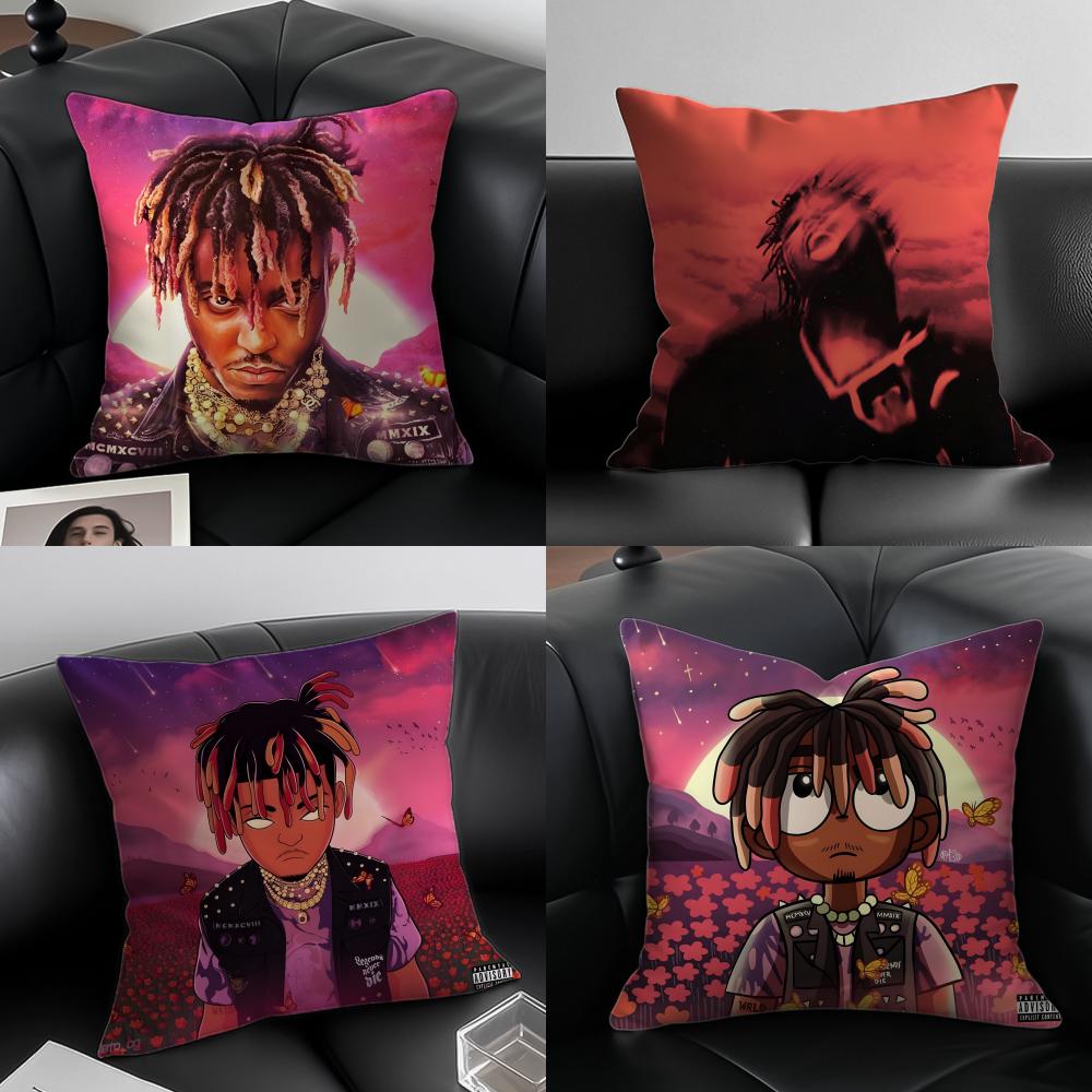 singer rap JJuice WRLDMT Cushion Cover Pillow Case Antidustmite Invisible zipper silky plush cushion