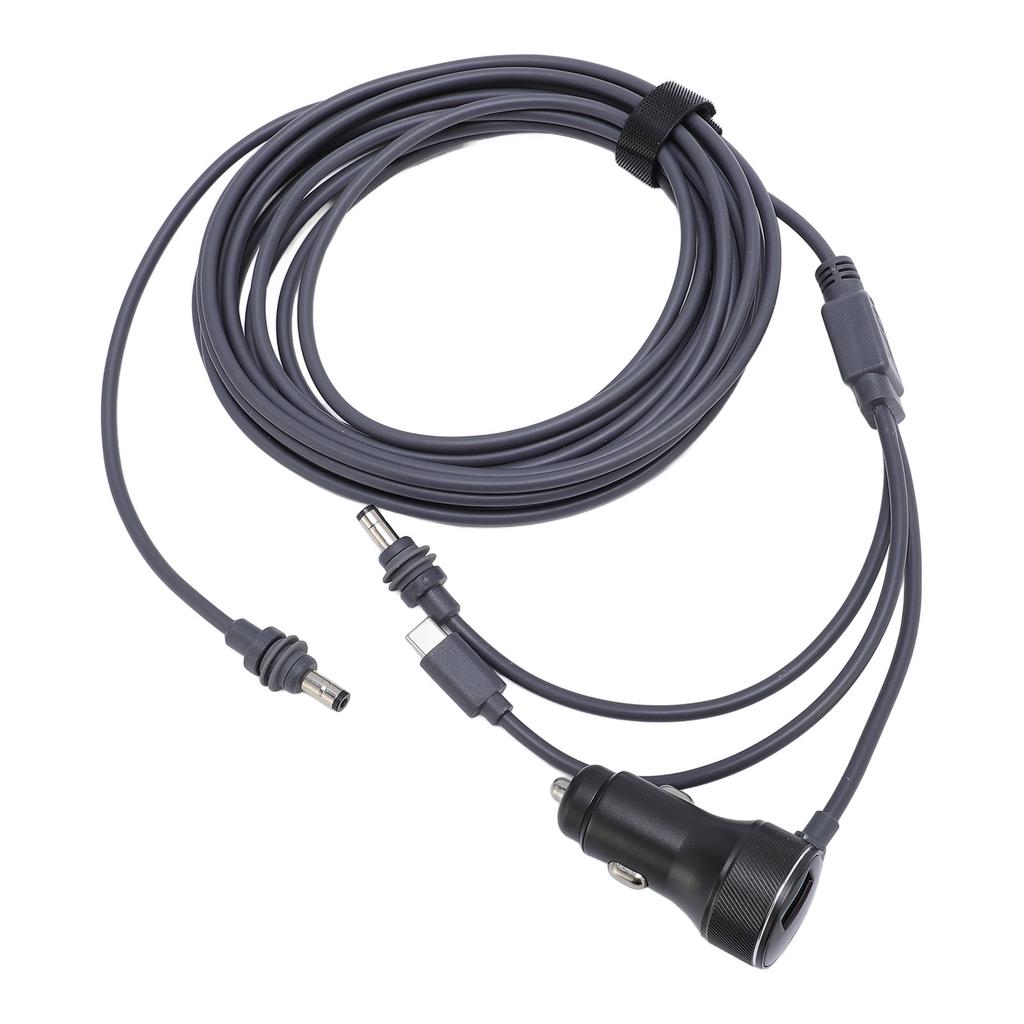 3 in 1 Power Cable USB C Car 18AWG 48W PD30W QC3.0 Power Supply Adapter 6.6ft Cable for Dish , Portable, Heatproof