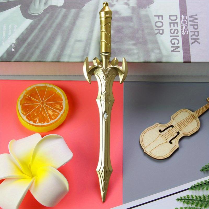 Back To School Season 10pcs 0.5mm Anime National Style Sword Shape Gel Pen Creative Weapon Shape Water Pen Prize Gift Signature Pen