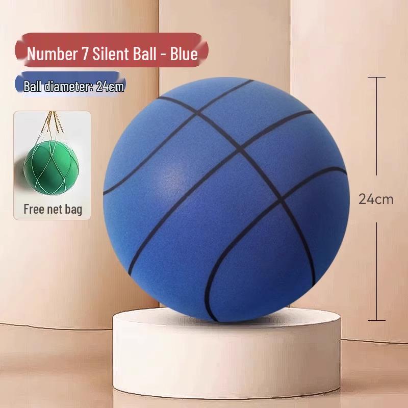 Silent Indoor Training Basketball - Mute, Non-Crumb Elastic Sponge Ball Size 7/5 for Kids