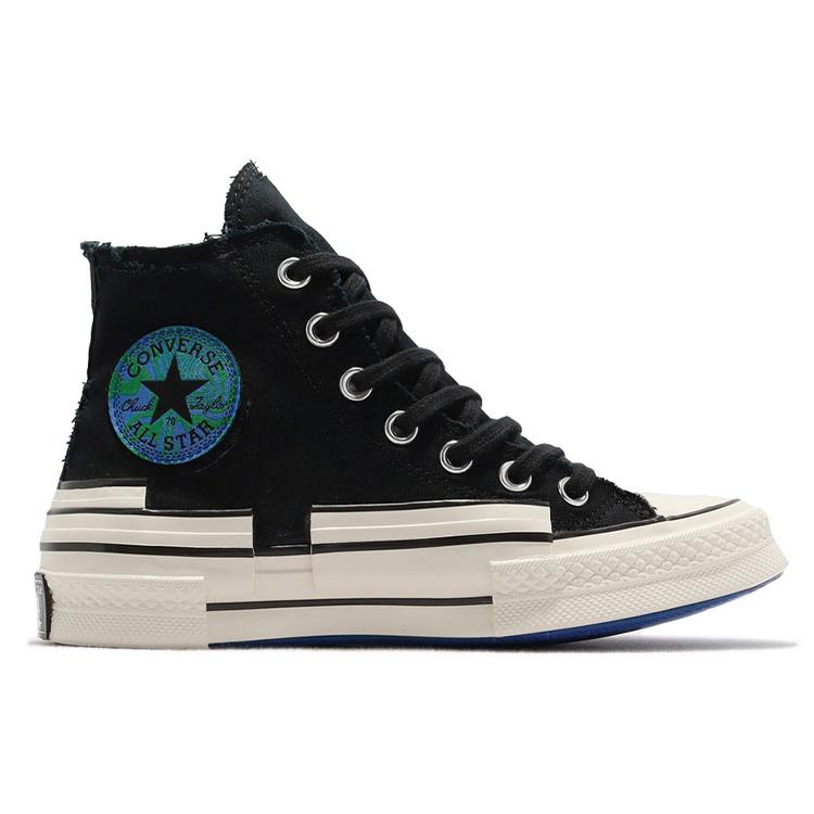 Converse Chuck 70 Hacked Heel High 'Tear Away - Black Blue' (Unisex) Black / Iron Grey / Blue Canvas Shoes A02407C