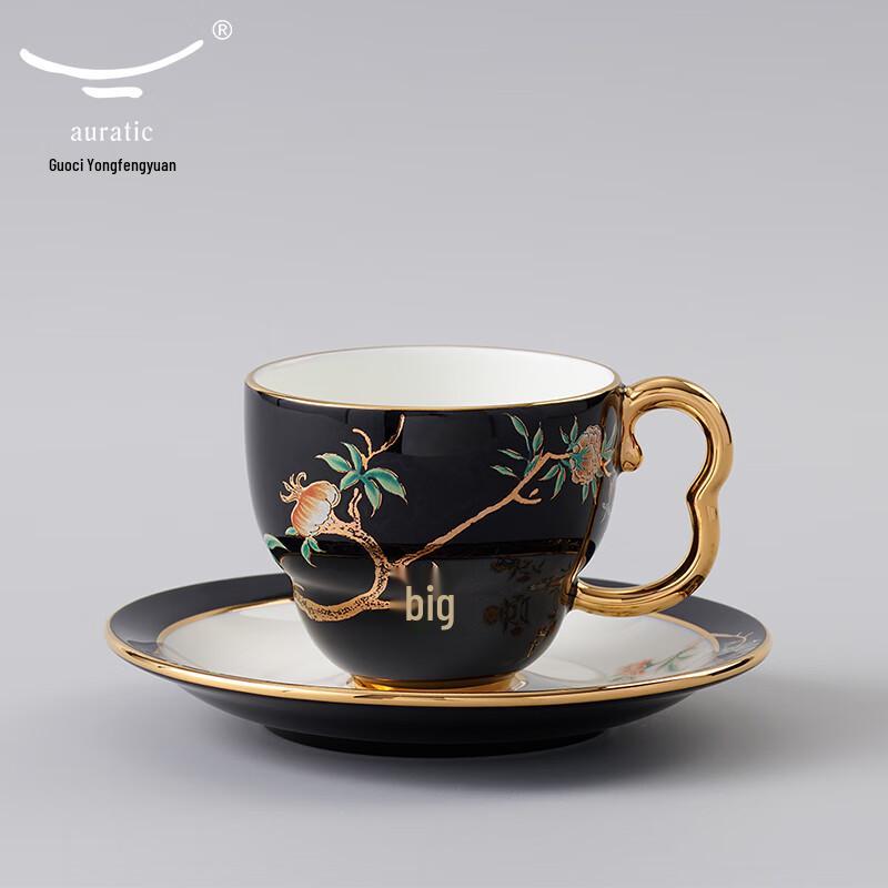 Yongfengyuan Madam Porcelain Pomegranate Garden 8-Piece Coffee Set