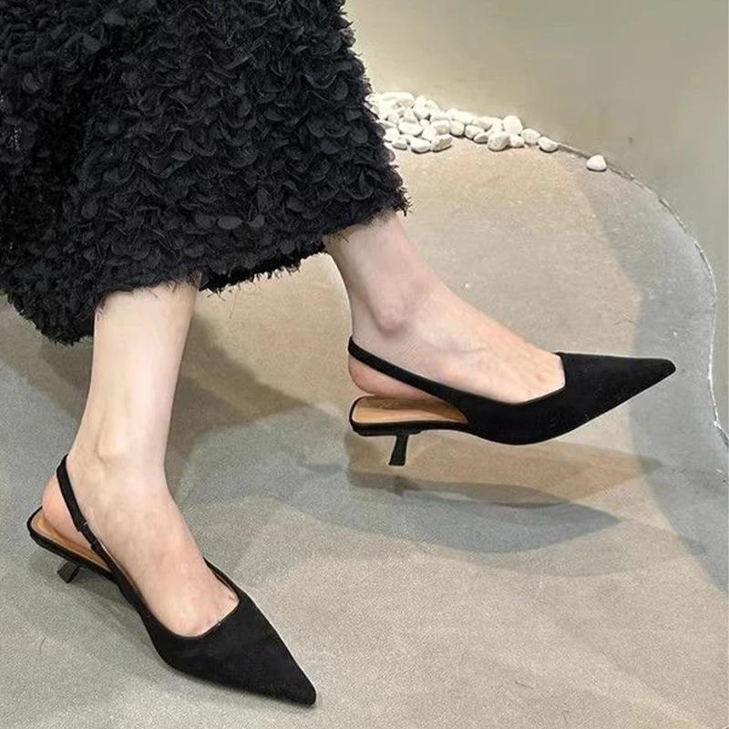 Fashion Women Pointed Toe Heeled Sandals High Heels Shoes Elegant Summer 2025 New Slippers Party Shoes Woman Dress Pumps Mujer Zapatos