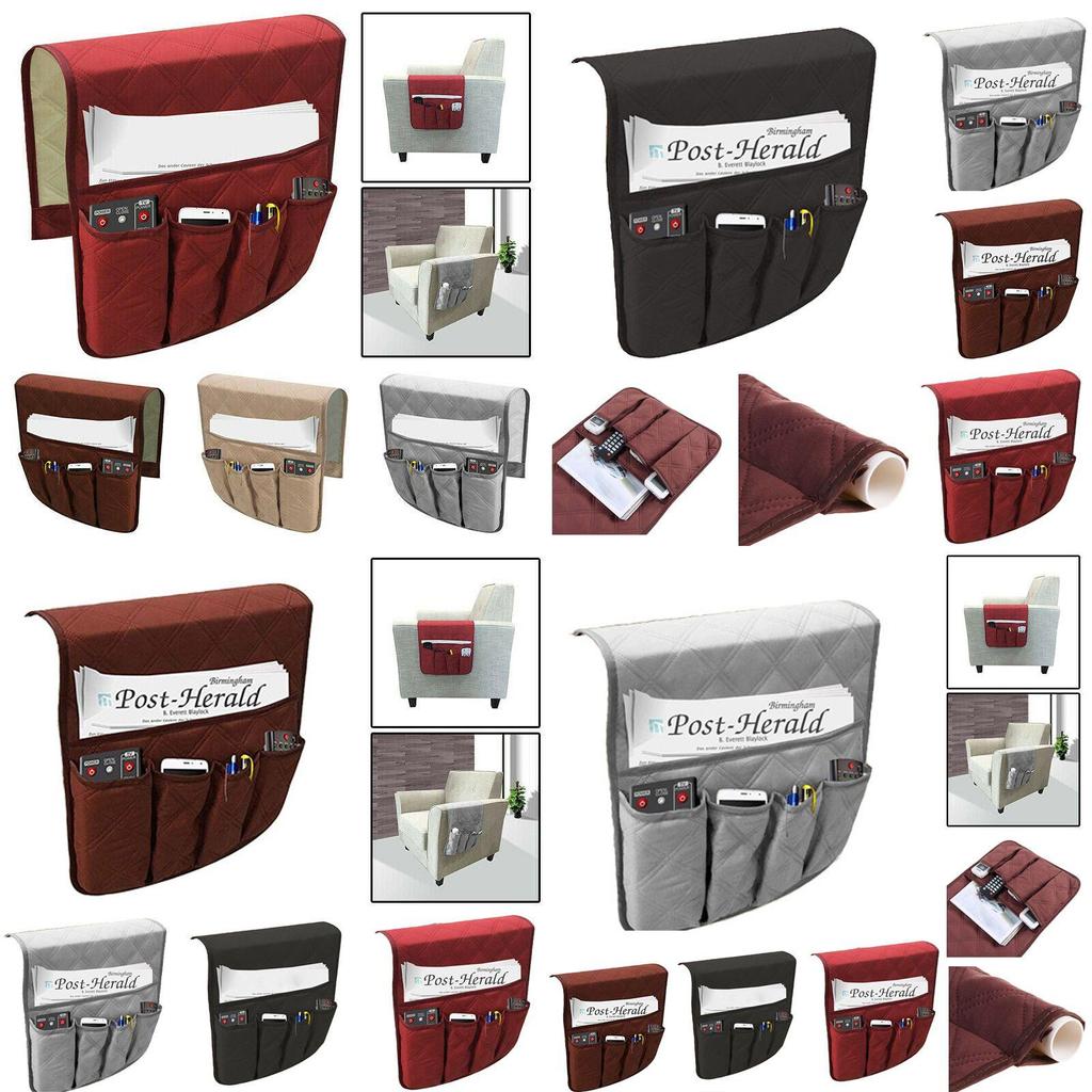 Stylish And Practical 5 Pocket Armchair Caddy Storage Holder For Remote And More