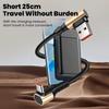 66W 90 Degree Elbow Short USB‑A to Type‑C Fast Charging Cable 0.15m 0.25m 0.5m High‑Speed Data Wire For iPhone Xiaomi 17 Phones