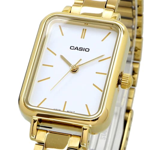 CASIO Casio Standard Cheap Casio Women's Quartz Watch with Brass Metal and Gold/White Case LTP-V009G-7E