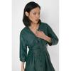 Handmade Casual Classy Soft Green Women's Stylish Leather Dress Genuine Lambskin
