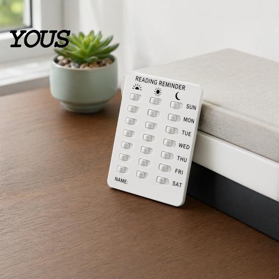 Refrigerator Medicine Tracker Feeding Reminder, Medication & Reading Board, Reusable Schedule Card with Green Family Organizer Slider