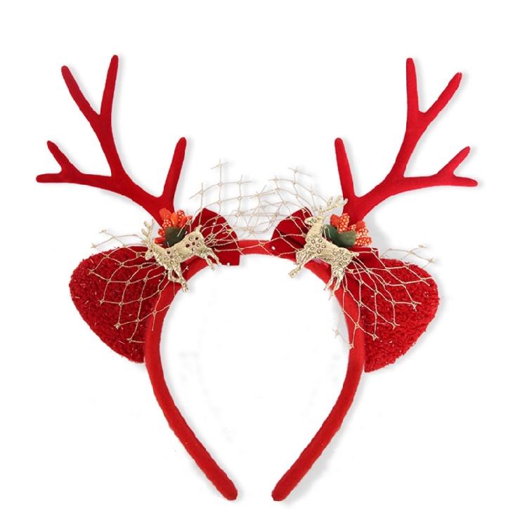 Children Christmas Ears Headbands Masquerades Halloween Hair Hoop for Kids Teens and Adults