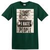 I Hate People T Shirt Funny Grumpy Cat Antisocial Introvert Meme Kitty Tee Gift