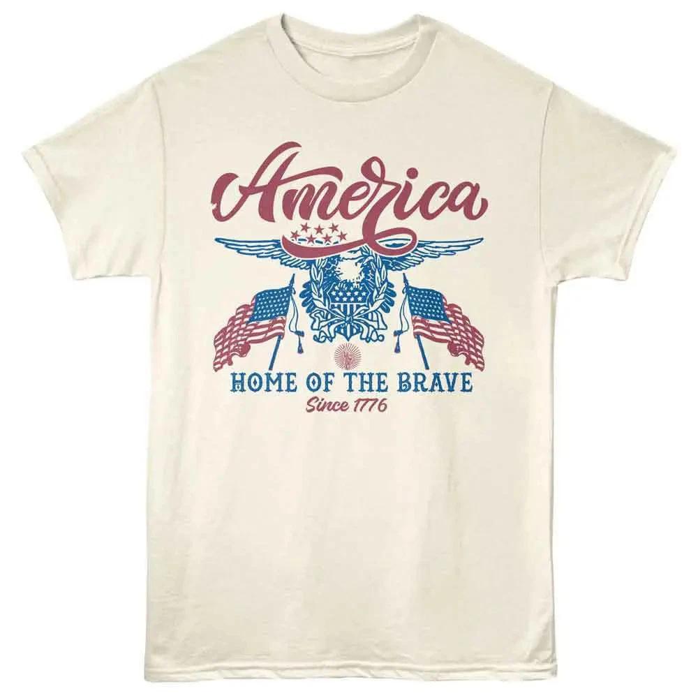 America Home of the Brave Men s T-Shirt 4XL