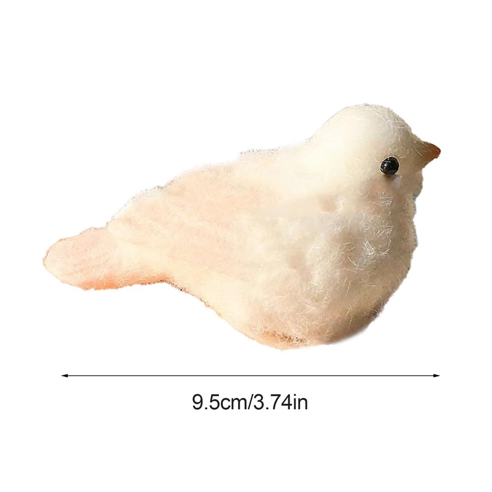 Handmade Squishy Realistic Bird Kid Squeeze Toys Silicone Soft Flocked Pinch Sensory Toys for Kids Desktop Ornament Pinching Toy