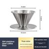 V60 Coffee Filter Stainless Steel 304 Coffee Set Equipment - Filter Cup Funnel Drip