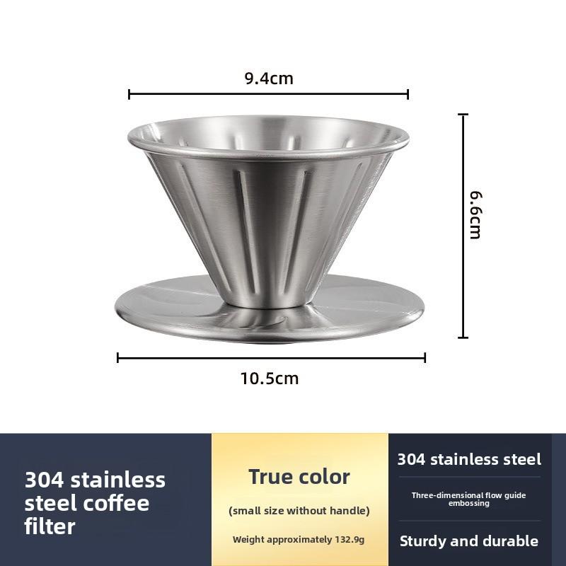 V60 Coffee Filter Stainless Steel 304 Coffee Set Equipment - Filter Cup Funnel Drip