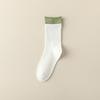 Girls Autumn and Winter Sweet Collision Color Boneless Anti Padding Solid Color Tube Cotton Socks