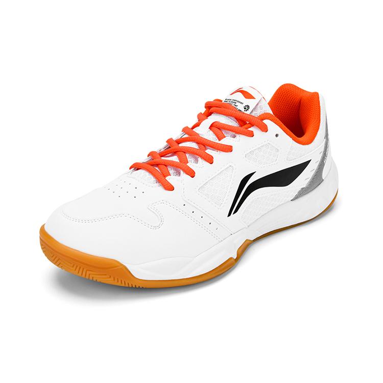 Li Ning Light Feather Abriebfeste Low-Top Badminton-Schuhe Unisex Weiß Schwarz AYTT023-3