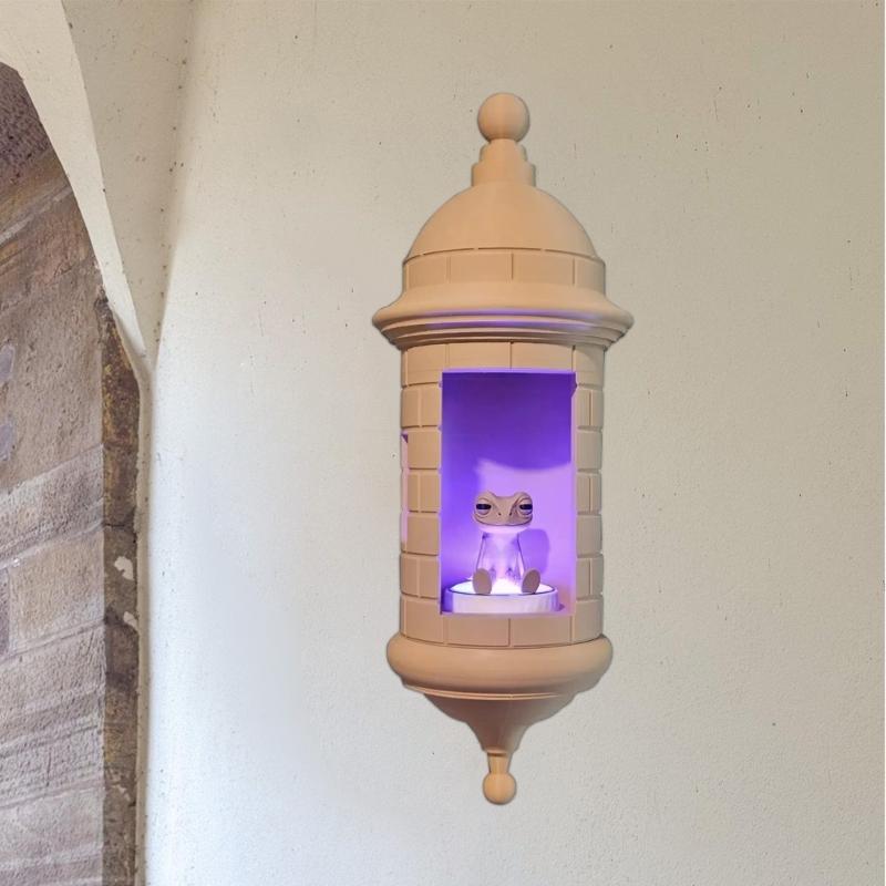 Puerto Rico Themed Coqui Frogs Wall Light Handmade Plastic Sentries Box Design Ambients Glows Perfect For Home Decors Gift