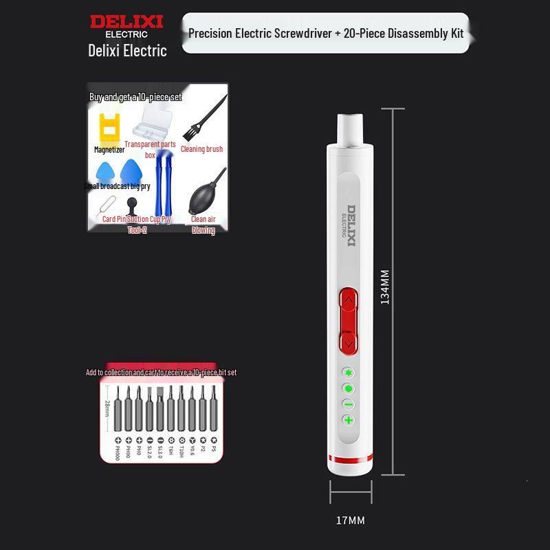Rechargeable Multifunctional Mini Electric Screwdriver Set with Lithium Battery