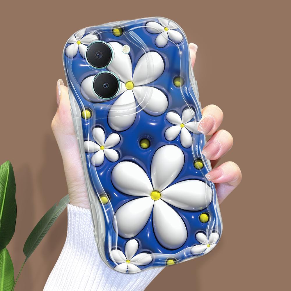 

Милый мультяшный узор, кремовая текстура, мягкий силиконовый чехол с волнистыми краями, чехол для телефона для Vivo Vivo V9 прозрачный