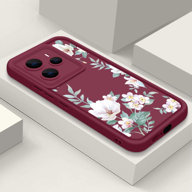 Simple Floral Pattern TPU Soft Phone Case For Xiaomi 14T Pro 13T Poco F6 X6 Pro M6 X5 Redmi Note 14 13 Pro 12 11 10 Matte Shockproof Bumper Cover