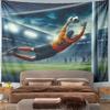 Goalkeeper Saving Soccer Ball Action Scene Pattern Wall Hanging Tapestry Decorative Tapestry Home Decor for Bedroom and Living Room