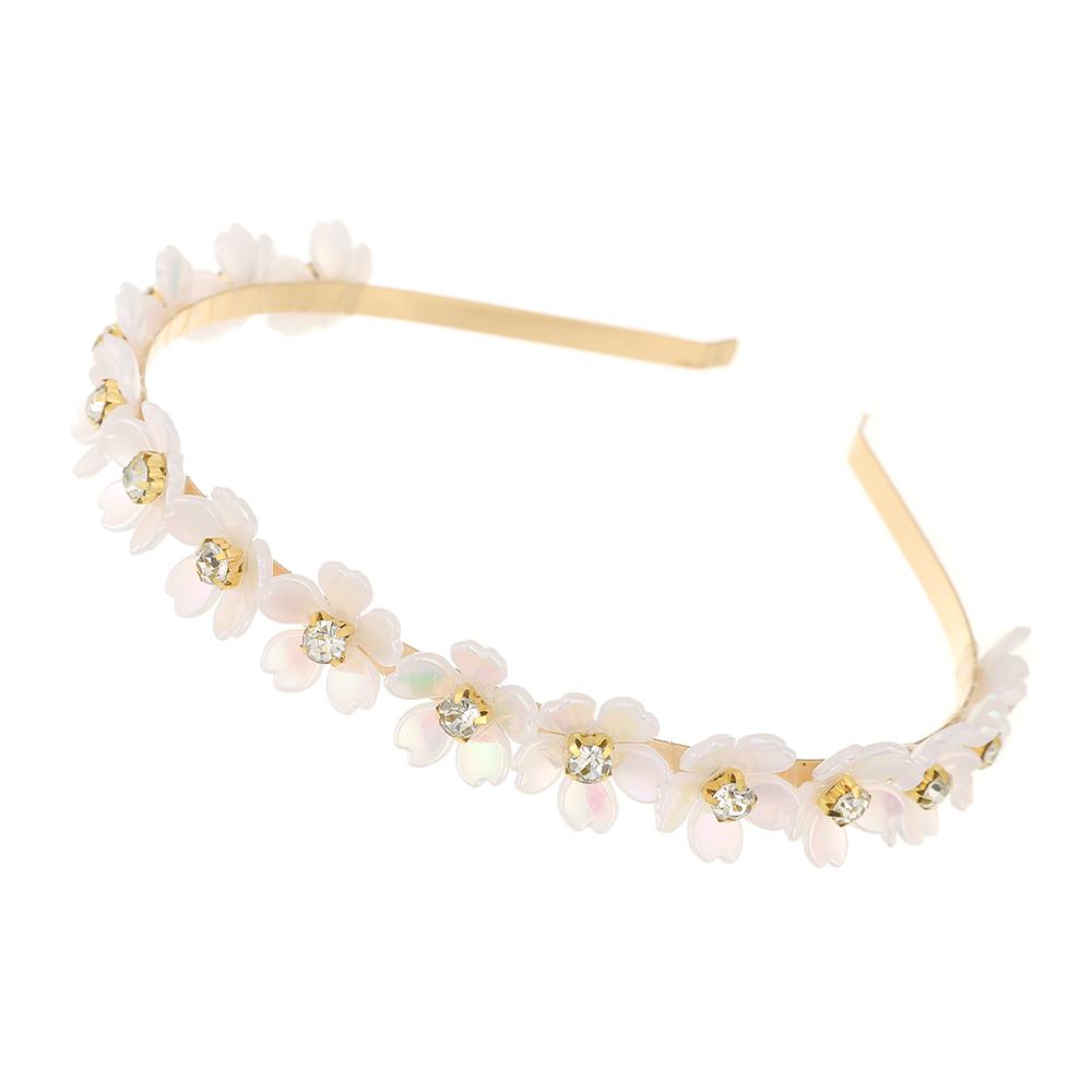 

Новая жемчужная стразовая цветочная повязка на голову Модные сплавные хрустальные повязки для волос для женщин Ежедневные аксессуары для волос