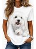 New Women's Streetwear Short-Sleeve T-Shirt Minimalist-Style Graffiti Pig Print Top Stylish and Comfortable Short-Sleeve Shirt