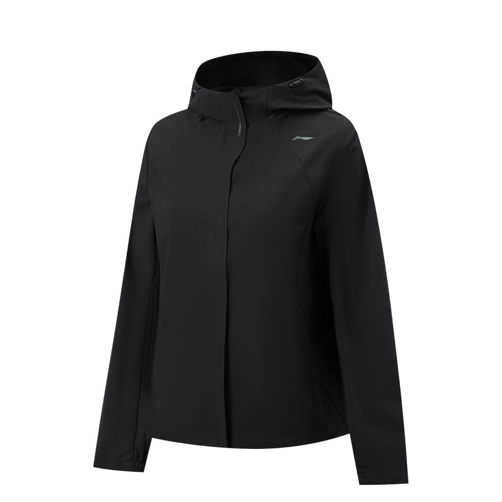 Li-Ning Breathable Water-Resistant Solid Color Hooded Jacket Women jackets AFDW946-1