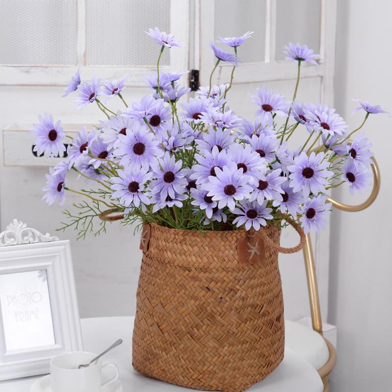 3/5/10Pcs Artificial White Daisy Flower Bouquet DIY Vase Home Garden Living Room Decoration Wedding Party Silk Fake Flowers