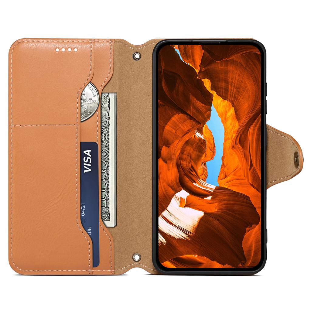 DENIOR For Samsung Galaxy A22 5G (EU Version) Wallet Case Stand Leather Phone Cover