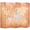 Foldable Partition 228 X 170 Cm World Map