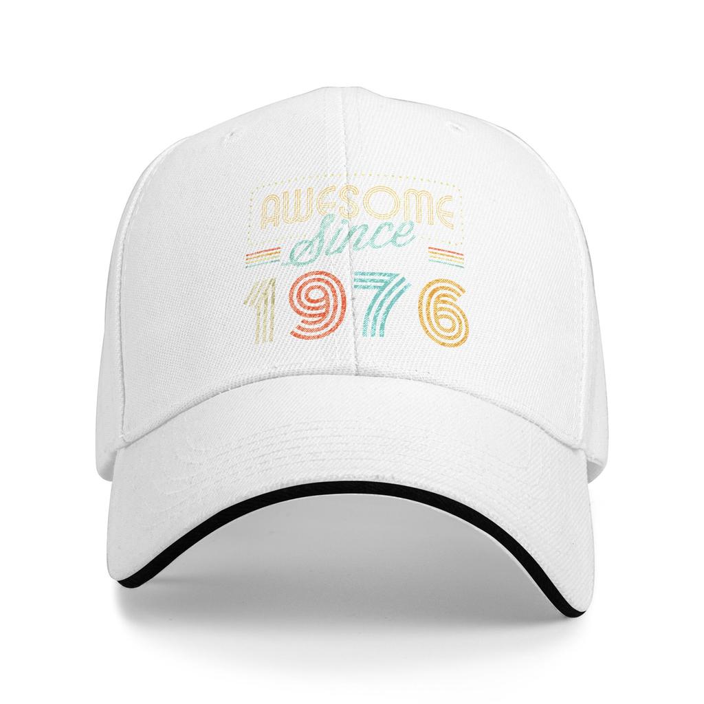 Summer Casual Baseball Cap Awesome Since 1976 Year of Birth Birthday Tennis Skate Trucker Hat For Unisex Classic Baseball Caps
