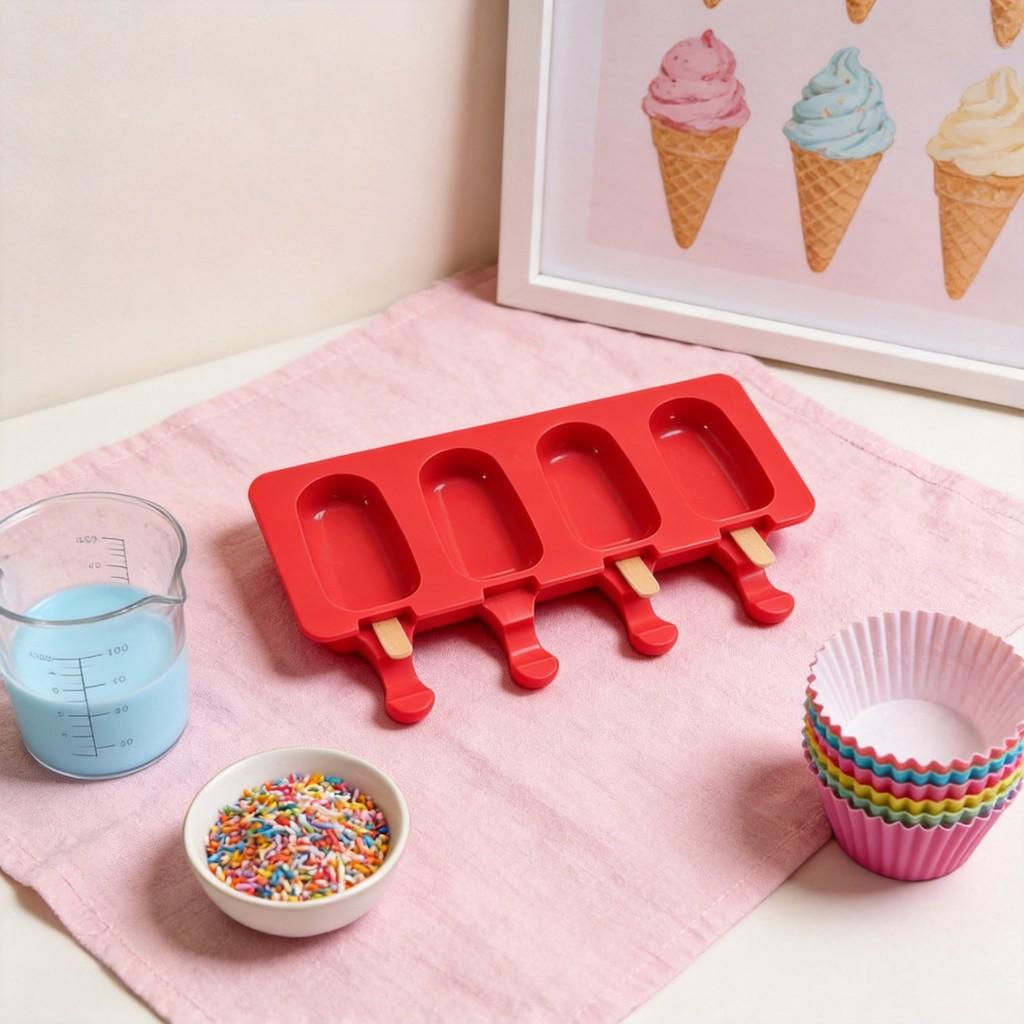 Silicone Ice Cream Molds With Lids For Homemade Frozen Desserts Kids And Adults