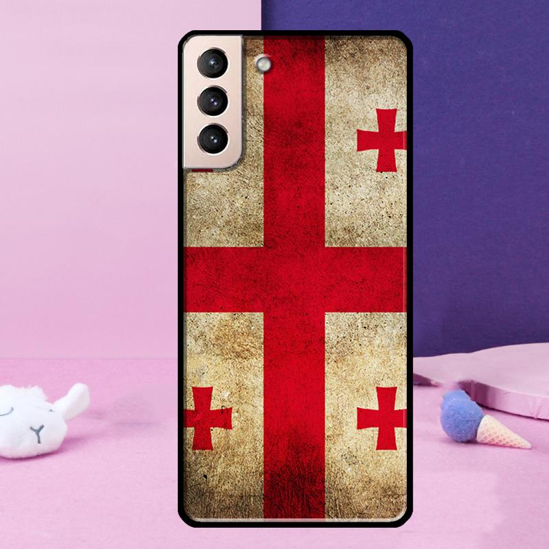 

Georgia Flag Phone Case For Samsung Galaxy S25 S24 Ultra S9 S10 S20 S21 S22 Plus S23 FE S24 FE Cover Galaxy S25